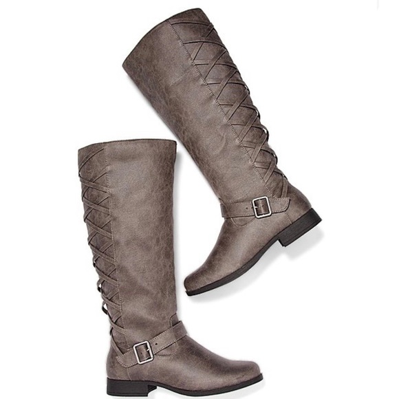 🆕 NWOT Wide Calf “Marnie” Grey Boot - Picture 5 of 5